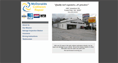 Desktop Screenshot of mcdonaldcollisioncenter.com